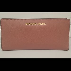 Michael Kors Rose Pink Jet Set Wallet
